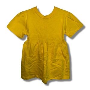 Vintage Cotton Yellow Tshirt Dress
